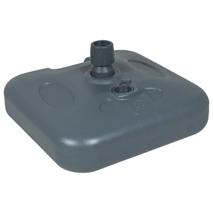 Foto do produto Base Plástica Para Guarda-sol e Ombrelone 18 kg Quadrada Cinza