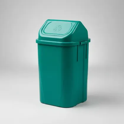 Foto do produto Lixeira basculante 60 L verde