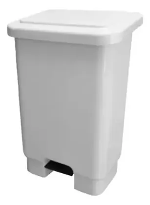 Foto do produto Lixeira com pedal branca