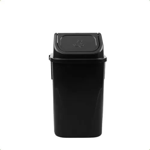 Foto do produto Lixeira basculante 60 L preta