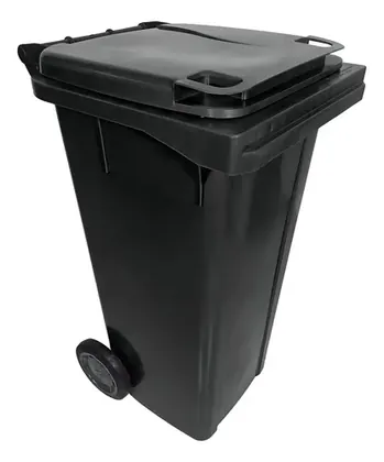 Foto do produto Contentor de lixo com rodas preto