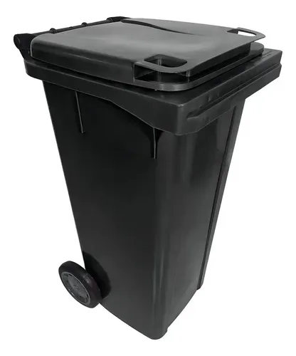 Foto do produto Contentor de lixo com rodas preto