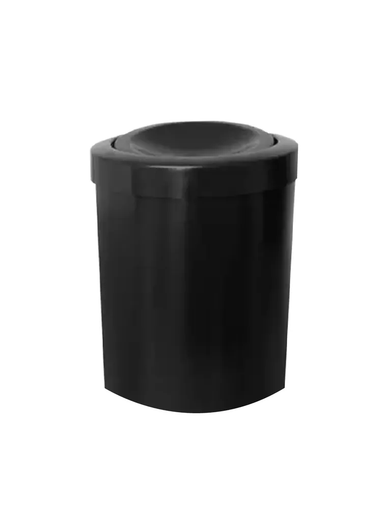 Foto do produto Cesto de lixo redondo preto