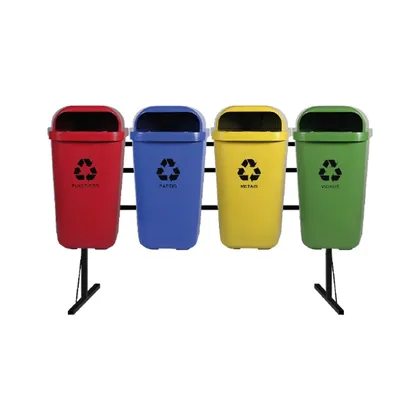 4 Lixeiras para Coleta Seletiva 50 litros (foto adicional)