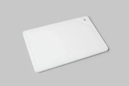 Foto do produto Placa de corte branca com canaleta reta